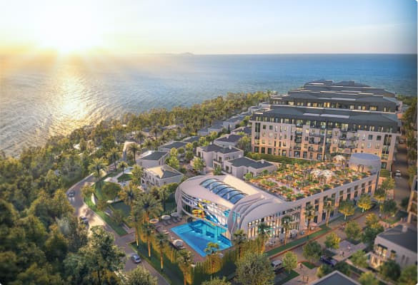 Rendering of the Tor Thermal project on the coastline